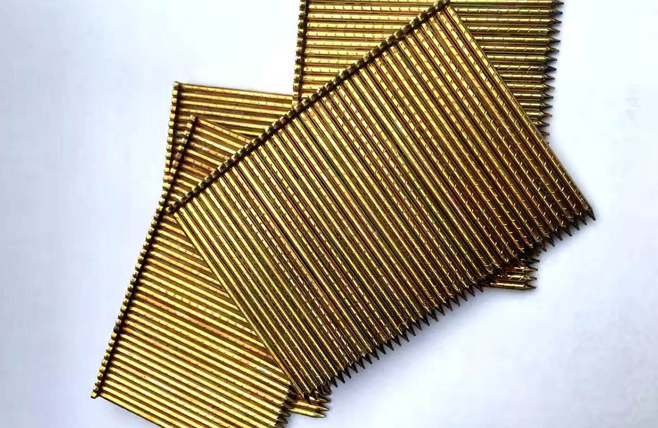Embossed row nail